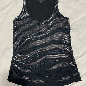 Express Black Sequin XS Size Women's Tank Top